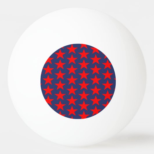 Little Red Stars Pattern Tischtennisball (Vorderseite)