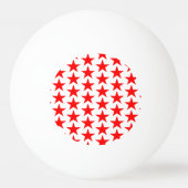 Little Red Stars Pattern Tischtennisball (Rückseite)