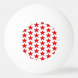 Little Red Stars Pattern Tischtennisball