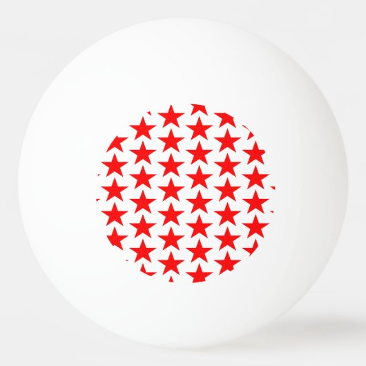 Little Red Stars Pattern Tischtennisball (Vorderseite)