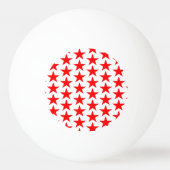 Little Red Stars Pattern Tischtennisball (Rückseite)