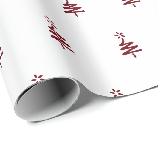 Little Red Tree Wrapping Paper Geschenkpapier (Rolleneckpunkt)