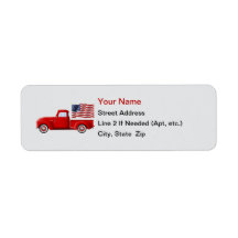Little Red Truck Address Labels