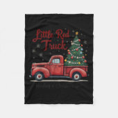 Little Red Truck Hauling A Christmas Tree Family M Fleecedecke (Vorderseite)