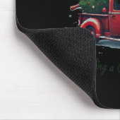 Little Red Truck Hauling A Christmas Tree Family M Mousepad (Ecke)