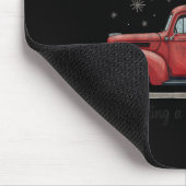 Little Red Truck Hauling A Christmas Tree Family M Mousepad (Ecke)