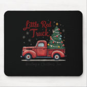 Little Red Truck Hauling A Christmas Tree Family M Mousepad (Vorne)