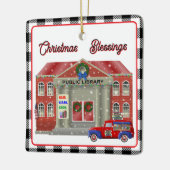 Little Red Truck Library Keramikornament (Links)