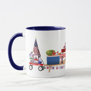 Little Red Truck Patriotic Picnic Tasse