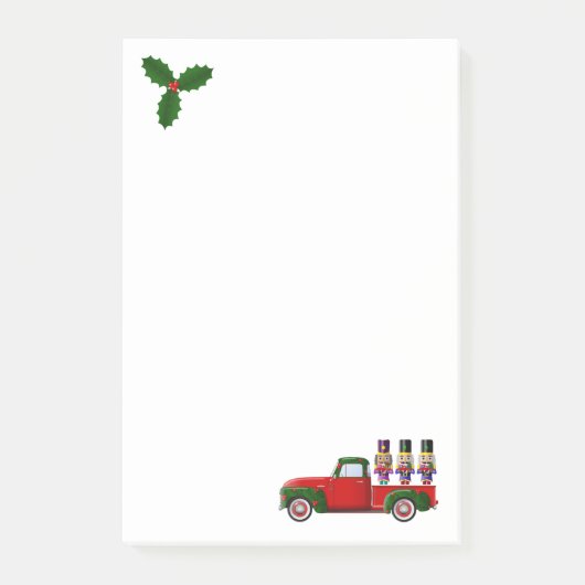 Little Red Truck und Nutcracker Weihnachten Post-it Klebezettel (Vorderseite)