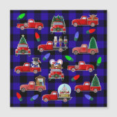 Little Red Truck Weihnachtsmagnet Magneteinladung (Vorderseite)