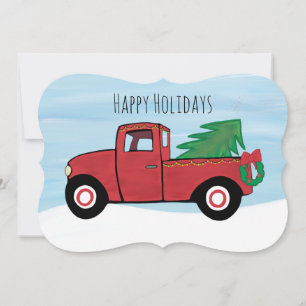Little Red Truck Weihnachtspostkarten Umschlag Inc Feiertagskarte