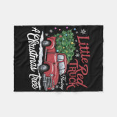 Little Red Trucks Hauling Santa Christmas Tree Par Fleecedecke (Vorderseite (Horizontal))