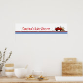 Little Red Wagon Baby Shower Banner Poster (Küche)