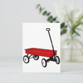 Little Red Wagon Postkarte (Stehend Vorderseite)