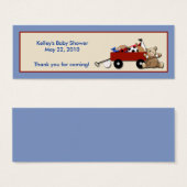 Little Red Wagon TEDDY BEAR Gastgeschenk Tag (Vorne & Hinten)