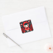 Little Red's Starry Forest Quadratischer Aufkleber (Umschlag)