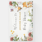 Little Reh, Big Joy Pink Blume Kinderdusche Thema Banner (Vertikal)