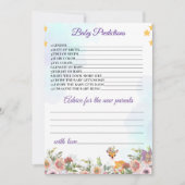 Little Reh, Big Joy Pink Blume Kinderdusche Thema Einladung (Vorderseite)