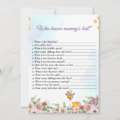 Little Reh, Big Joy Pink Blume Kinderdusche Thema Einladung (Vorderseite)