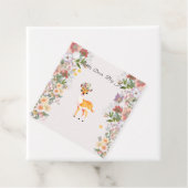 Little Reh, Big Joy Pink Blume Kinderdusche Thema Geschenkanhänger (Beispiel)