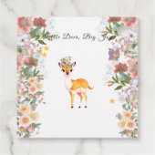 Little Reh, Big Joy Pink Blume Kinderdusche Thema Geschenkanhänger (Rückseite)