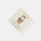 Little Reindeer Christmas Winter Baby Shower Serviette (Ecke)