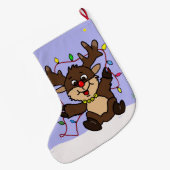 Little Reindeer Großer Weihnachtsstrumpf (Rückseite (Hängend))
