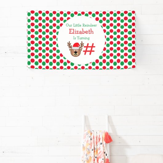 Little Reindeer Kindergeburtstag Banner (InSitu)