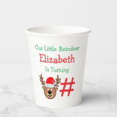 Little Reindeer Kindergeburtstag Pappbecher (Vorderseite)