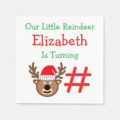 Little Reindeer Kindergeburtstag Serviette (Vorderseite)