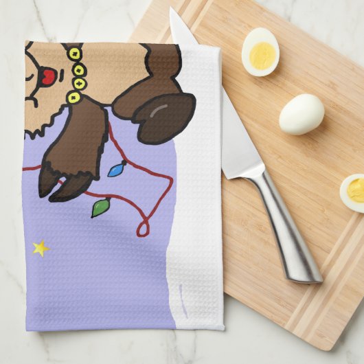 Little Reindeer Küchentuch (Viertel Falte)