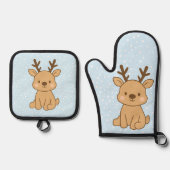 Little Reindeer Ofenhandschuh & Topflappen-Set (Vorderseite)