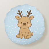 Little Reindeer Rundes Kissen (Rückseite)