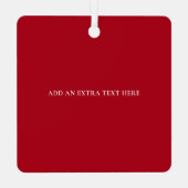 Little Reindeer Simple Snowflakes Foto RED Ornament Aus Metall (Rückseite)