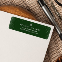 Little Reindeer Simple Snowflakes Grüne Weihnachte