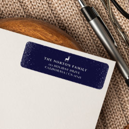 Little Reindeer Simple Snowflakes NAVY Weihnachten