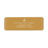 Little Reindeer Simple Snowflakes Ocher Weihnachte (Vorne)