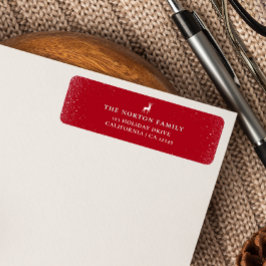 Little Reindeer Simple Snowflakes Rote Weihnachten