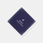 Little Reindeer Simple Snowflakes Weihnachtsnachts Serviette (Ecke)