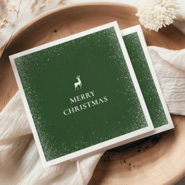 Little Reindeer Simple Snowflakes Weihnachtswald Serviette