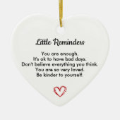 Little Reminders, Mental Health Gift, Positive Keramik Ornament (Vorne)