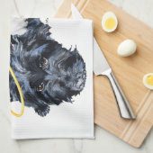 Little Resting Scottie Angel Handtuch (Viertel Falte)