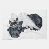 Little Resting Scottie Angel Handtuch (Horizontal)