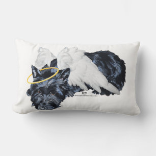 Little Resting Scottie Angel Lendenkissen