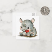 Little Rhino Flat Mitteilungskarte (Vorderseite/Rückseite Beispiel)