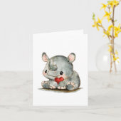 Little Rhino Karte (Gelbe Blume)