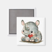 Little Rhino Magnet (Vorderseite/Rückseite)