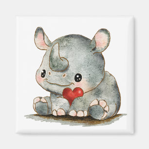 Little Rhino Magnet