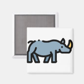 Little Rhino Magnet (Vorderseite/Rückseite)